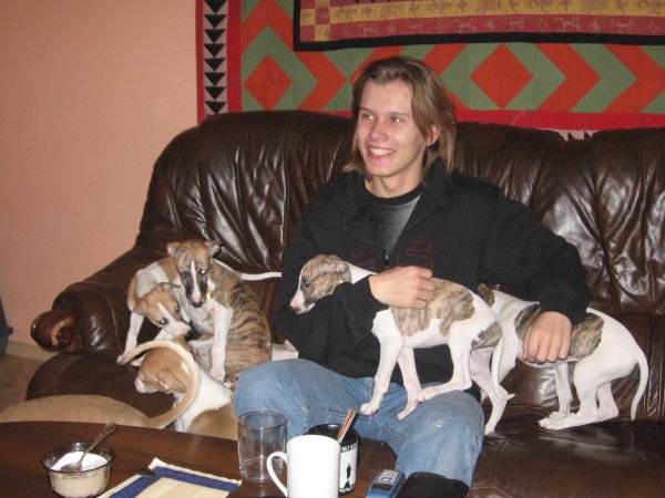 Kuba with puppies